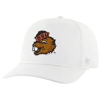 Chapeau réglable avec attelage de corde '47 blanc de l'Oregon State Beavers pour hommes