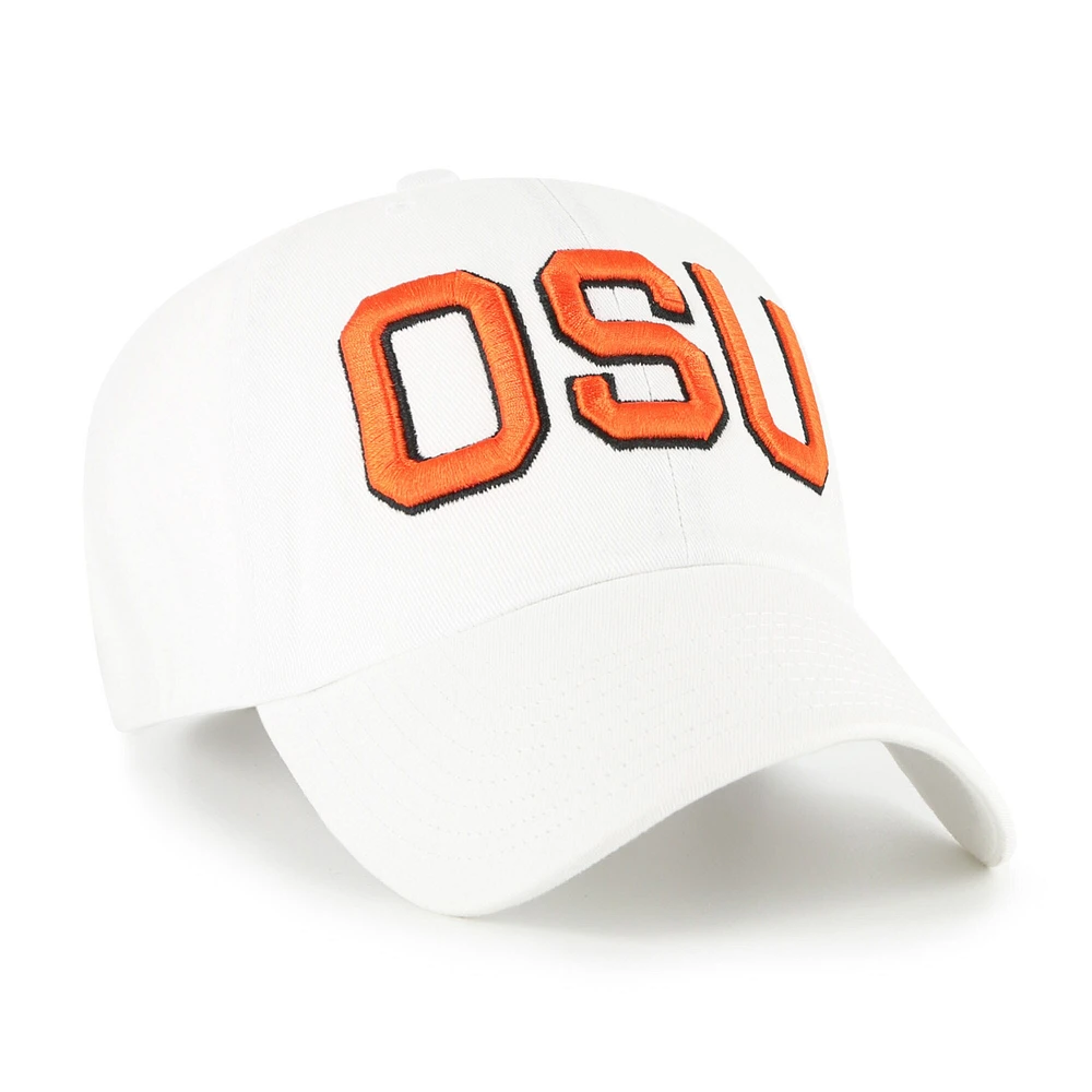 Casquette ajustable blanche « 47 » pour homme, Oregon State Beavers, Vault Clean Up