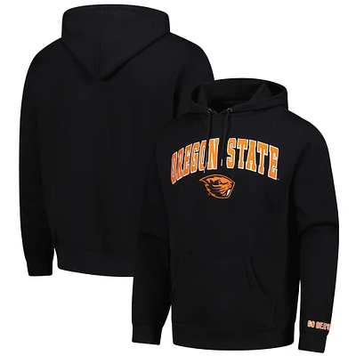 Men's  Black Oregon State Beavers Arch Logo Foundation Fleece Pullover Hoodie