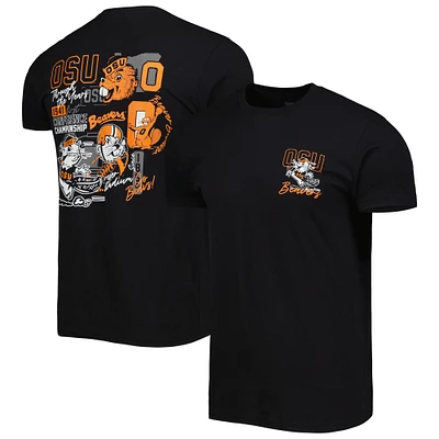 Men's Black Oregon State Beavers Vintage Through the Years Two-Hit T-Shirt