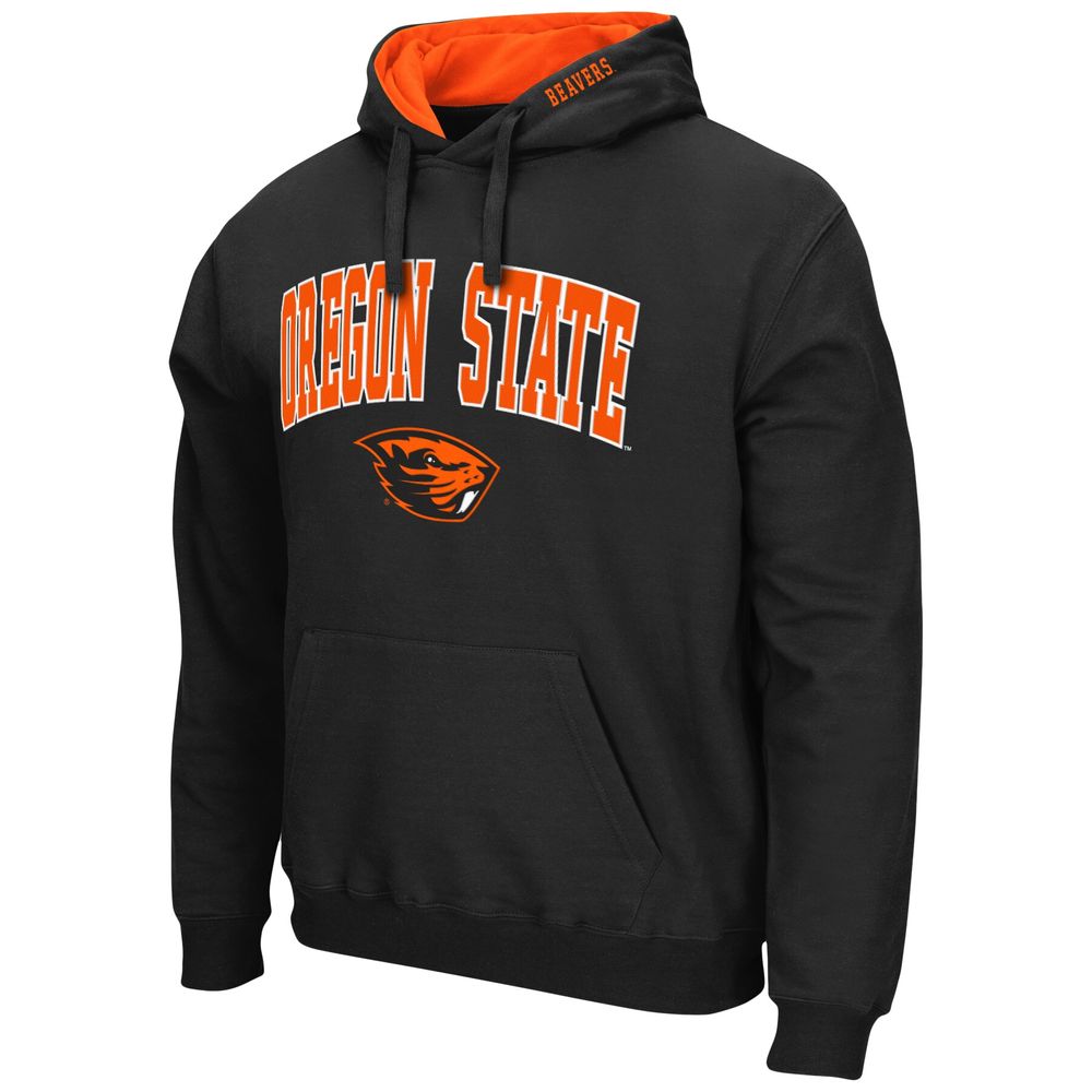 Men's Colosseum Black Oregon State Beavers Arch & Logo 3.0 Pullover Hoodie