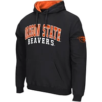 Men's Colosseum Black Oregon State Beavers Double Arch Pullover Hoodie