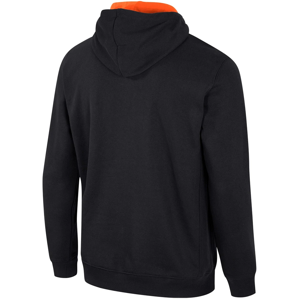 Men's Colosseum Black Oregon State Beavers Half-Zip Hoodie