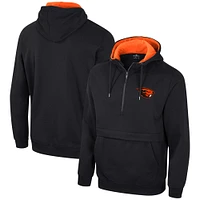 Men's Colosseum Black Oregon State Beavers Half-Zip Hoodie