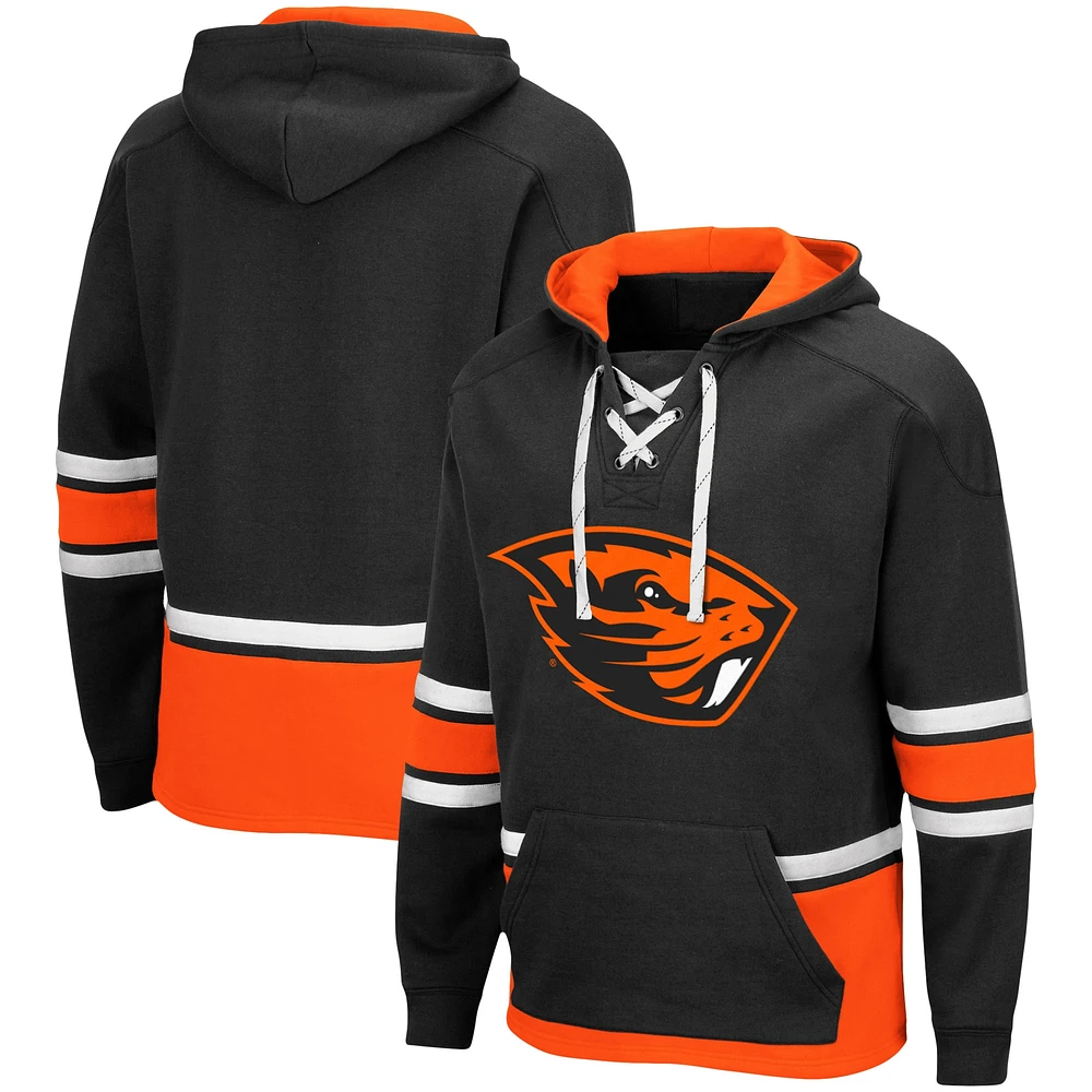 Chandail à capuchon noir Colosseum Oregon State Beavers lacets 3.0 pour hommes