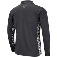 Colosseum Charcoal Oregon State Beavers OHT Military Appreciation Digital Camo Lightweight Quarter-Zip Pullover pour hommes