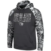 Men's Colosseum Charcoal Oregon State Beavers OHT Military Appreciation Digital Camo Pullover Hoodie