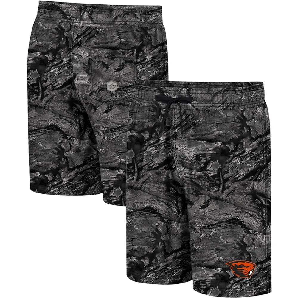 Men's Colosseum Charcoal Oregon State Beavers Realtree Aspect Ohana Swim Shorts