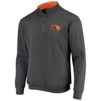 Men's Colosseum Charcoal Oregon State Beavers Tortugas Logo Quarter-Zip Jacket