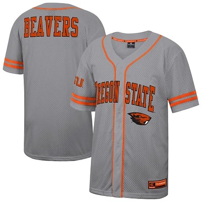 Maillot de baseball Free Spirited gris Colosseum pour homme des Beavers l'Oregon State