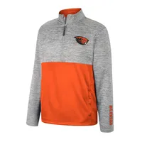 Men's Colosseum Gray Oregon State Beavers John Half-Zip Jacket