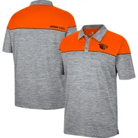 Polo Birdie Colosseum Heathered Grey/Orange Oregon State Beavers pour homme