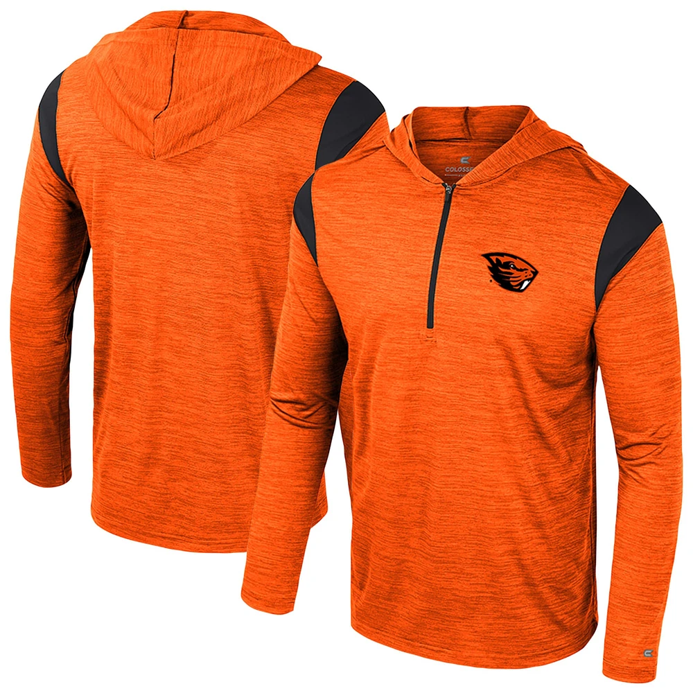 Coupe-vent à demi-zip Colosseum Orange Oregon State Beavers Dozer pour homme