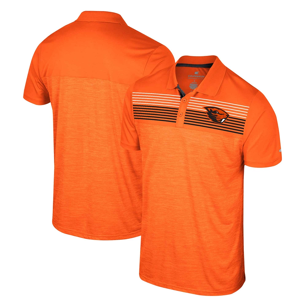 Men's Colosseum Orange Oregon State Beavers Langmore Polo