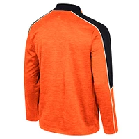 Veste à demi-glissière chinée Colosseum Orange Oregon State Beavers pour homme