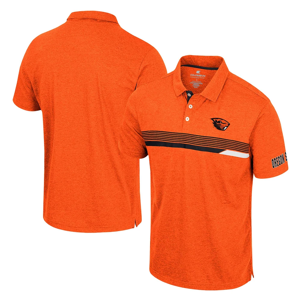 Men's Colosseum  Orange Oregon State Beavers No Problemo Polo