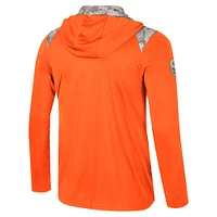 Men's Colosseum Orange Oregon State Beavers OHT Military Appreciation Quarter-Zip Hoodie Jacket