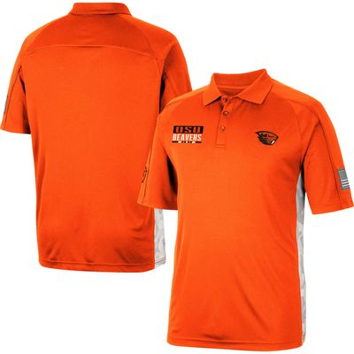 Men's Colosseum Orange Oregon State Beavers OHT Military Appreciation Snow Camo Polo