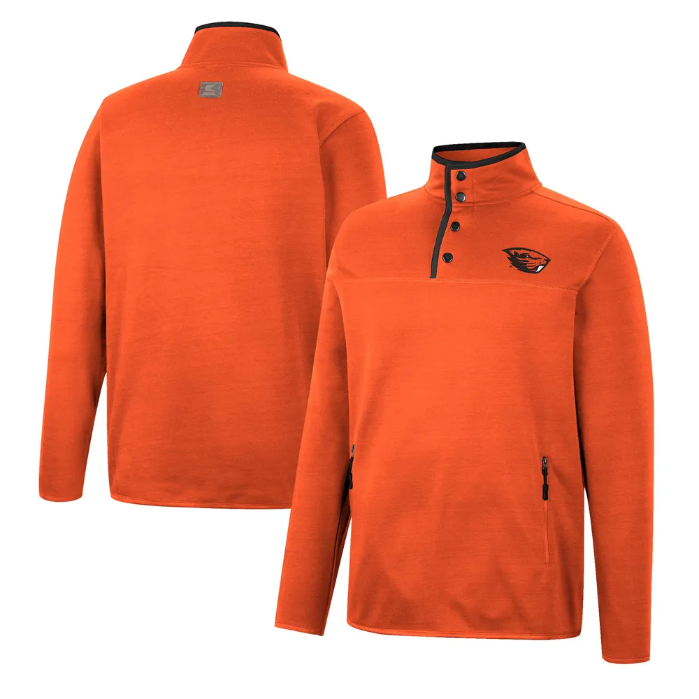 Men's Colosseum Orange Oregon State Beavers Rebound Quarter-Snap Jacket