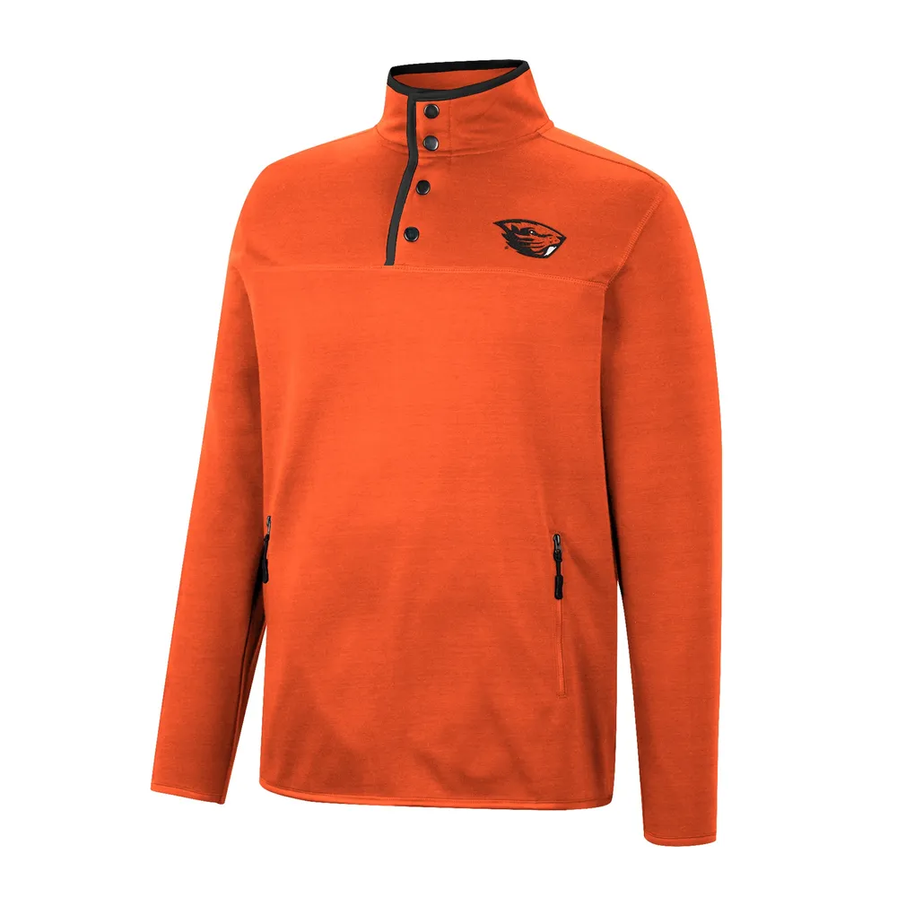 Men's Colosseum Orange Oregon State Beavers Rebound Quarter-Snap Jacket