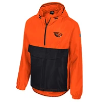 Men's Colosseum  Orange Oregon State Beavers Reloaded Anorak Half-Zip Jacket