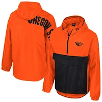 Men's Colosseum  Orange Oregon State Beavers Reloaded Anorak Half-Zip Jacket