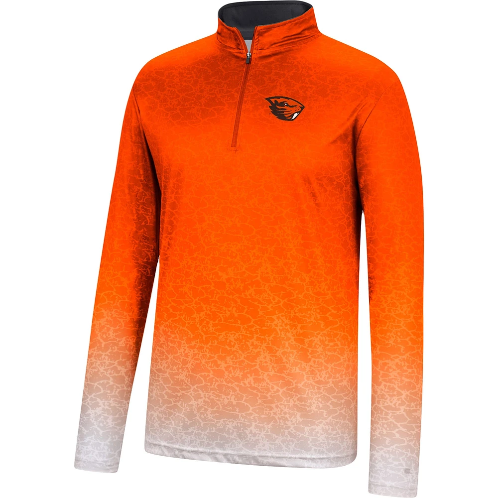 Men's Colosseum Orange Oregon State Beavers Walter Quarter-Zip Windshirt