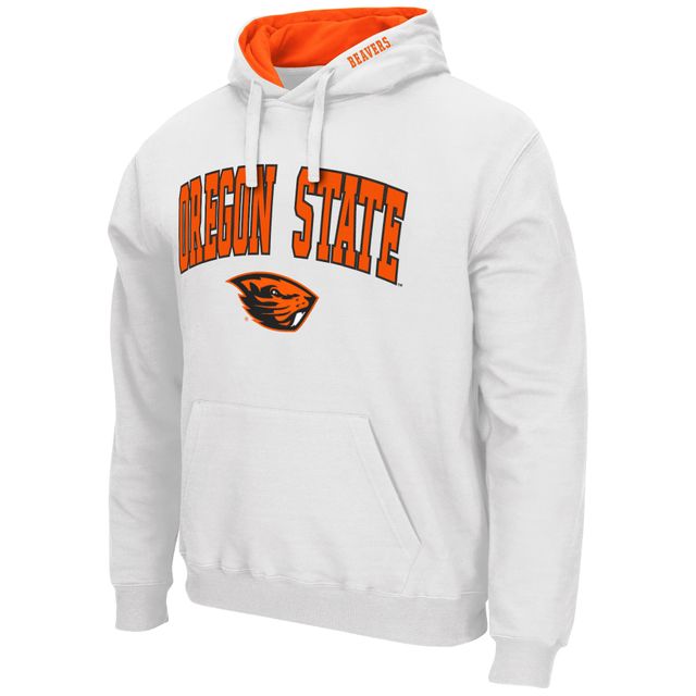 Chandail à capuchon Colosseum White Oregon State Beavers Arch & Logo 3.0 pour homme