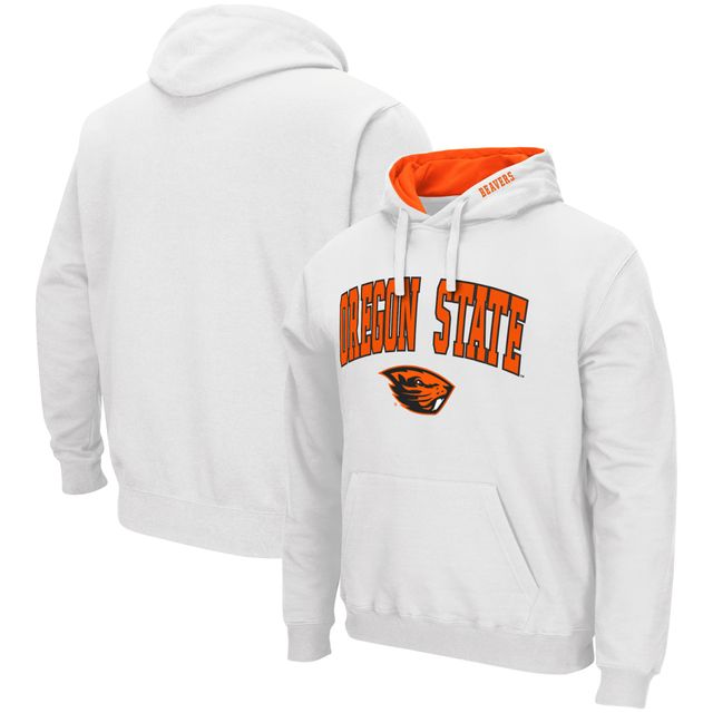 Chandail à capuchon Colosseum White Oregon State Beavers Arch & Logo 3.0 pour homme