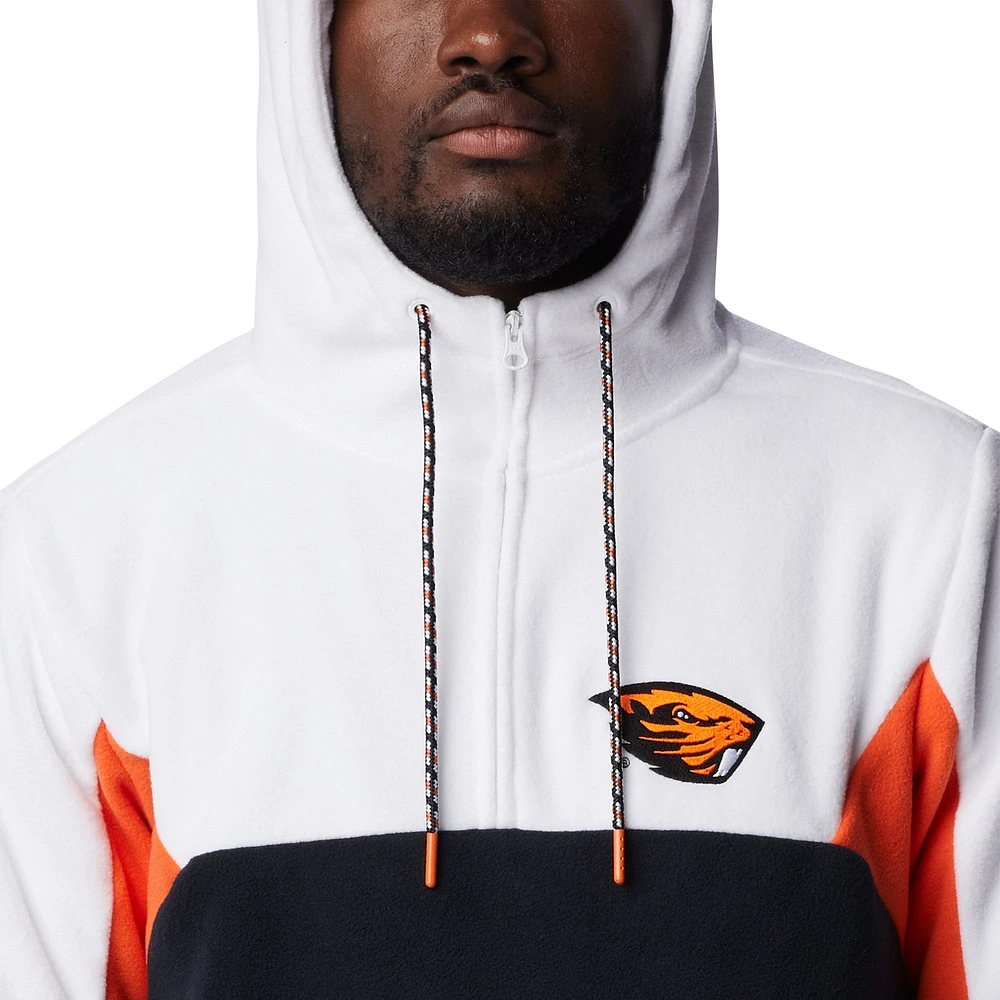 Men's Columbia Black Oregon State Beavers Lodge Quarter-Zip Hoodie