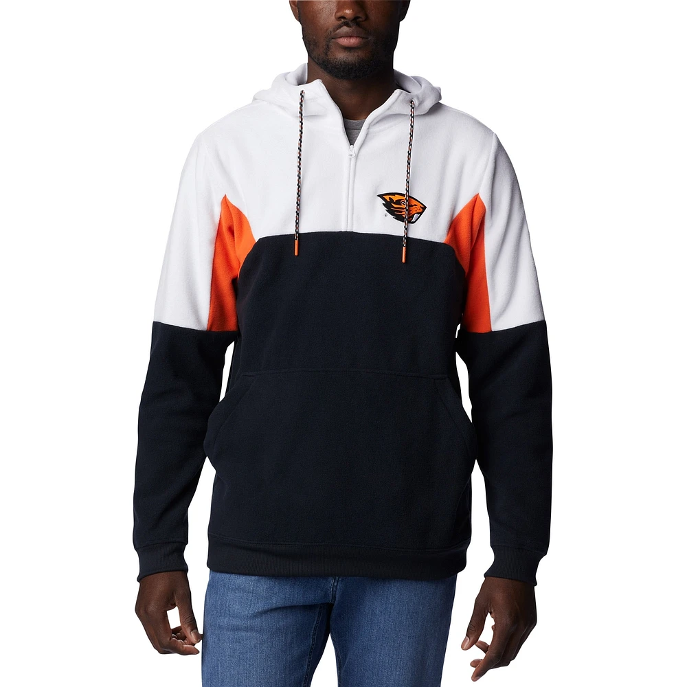 Men's Columbia Black Oregon State Beavers Lodge Quarter-Zip Hoodie