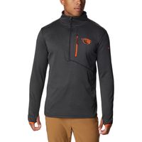 Men's Columbia Black Oregon State Beavers Park View Omni-Wick Half-Zip Top