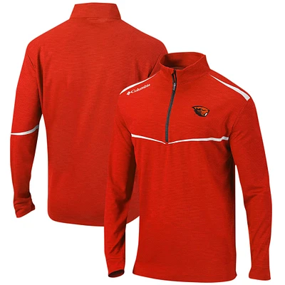 Men's Columbia Orange Oregon State Beavers Scorecard Quarter-Zip Jacket