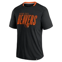 T-shirt noir fanatique pour homme Oregon State Beavers Defender Fade Slant