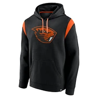 Men's Fanatics Black Oregon State Beavers Gym Rat Pullover Hoodie