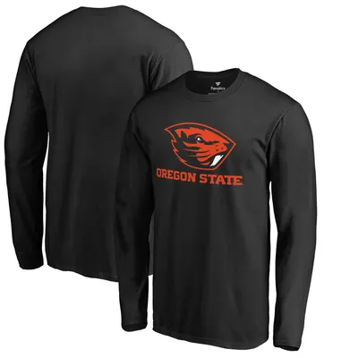Oregon State Beavers Fanatics Branded Team Lockup Long Sleeve T-Shirt - Black