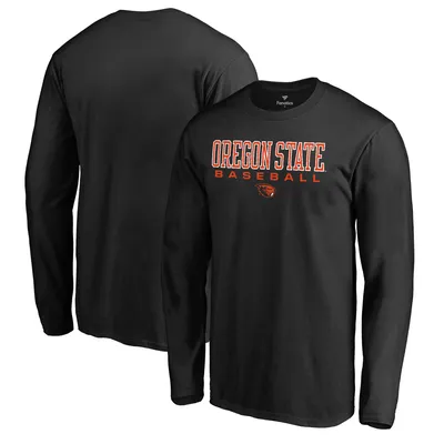 Oregon State Beavers Fanatics Branded True Sport Baseball Long Sleeve T-Shirt - Black
