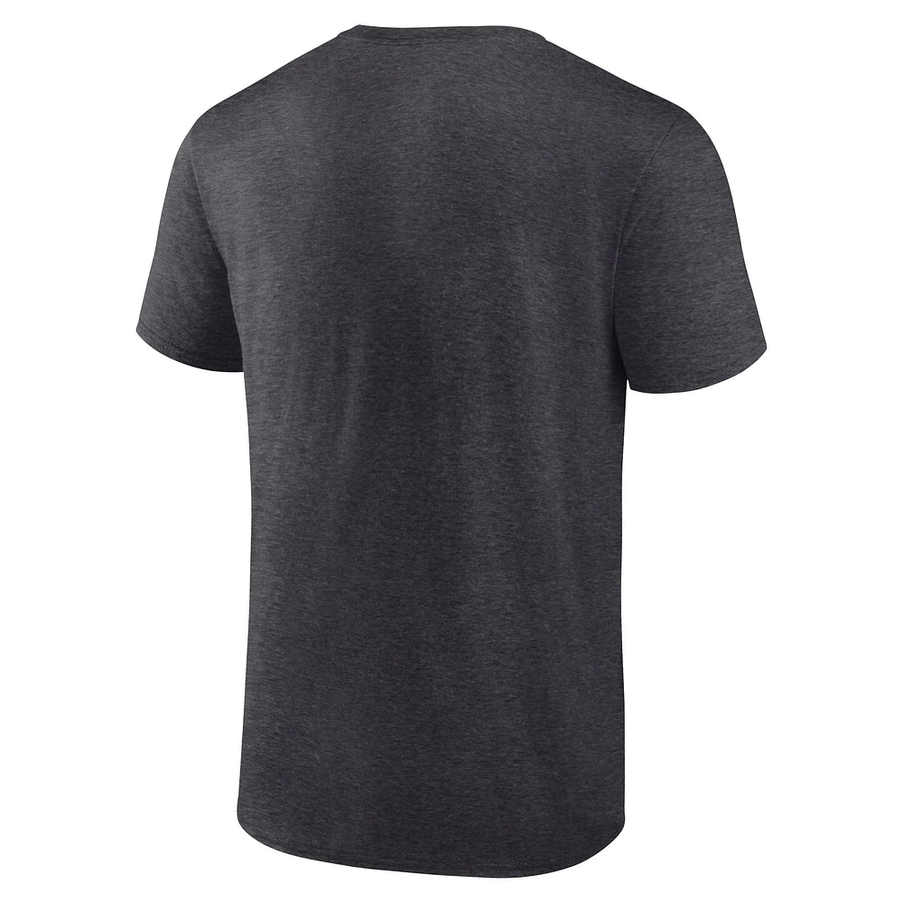 Men's Fanatics Heather Charcoal Oregon State Beavers Triangle Multi-Stripe T-Shirt