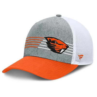 Men's Fanatics Heather Gray/Orange Oregon State Beavers Profile Trucker Adjustable Hat