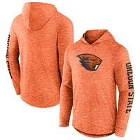 Sweat à capuche pour homme Fanatics Heather Orange Oregon State Beavers Fundamentals Twisted Slub First Play
