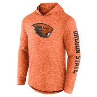 Sweat à capuche pour homme Fanatics Heather Orange Oregon State Beavers Fundamentals Twisted Slub First Play