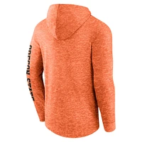 Sweat à capuche pour homme Fanatics Heather Orange Oregon State Beavers Fundamentals Twisted Slub First Play