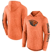 Sweat à capuche pour homme Fanatics Heather Orange Oregon State Beavers Fundamentals Twisted Slub First Play