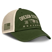 Men's Fanatics Olive Oregon State Beavers OHT Military Appreciation Frontier Trucker Adjustable Hat
