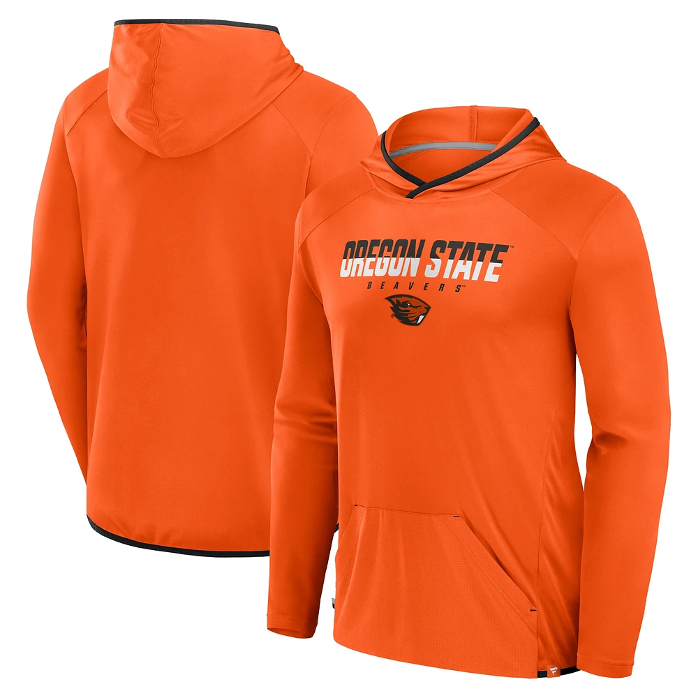 T-shirt à capuche de transition orange/noir pour hommes Fanatics Oregon State Beavers