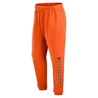 Pantalon de survêtement en polaire orange Fanatics pour hommes, Oregon State Beavers Chop Block