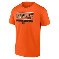 T-shirt orange à rayures et blocs pour hommes Fanatics Oregon State Beavers Fundamentals