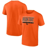 Men's Fanatics Orange Oregon State Beavers Fundamentals Stripe and Block T-Shirt