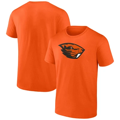 T-shirt orange fanatiques pour hommes avec logo principal des Beavers de l'État l'Oregon