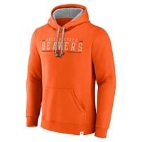 Men's Fanatics  Orange Oregon State Beavers Second Wind Distressed Pullover Hoodie